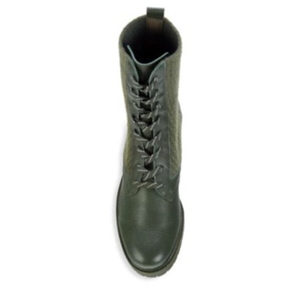 SPLENDID Women's Mixed Media Heel Pull-Tab Scout Toe Combat Boots Green Size 7 - Picture 5 of 5
